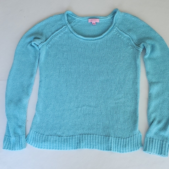 Lilly Pulitzer Sweaters - Lilly Pulitzer Marine Blue Teal Roll Neck Sweater Size XS